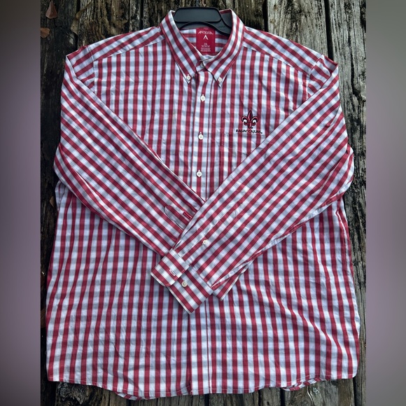 Antigua University of Louisiana Ragin’ Cajuns Long Sleeve Button Down XXL Shirt - Picture 3 of 5